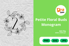 Petite Floral Buds Monogram Product Image 1