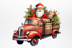 Christmas Truck Sublimation Clipart PNG Product Image 2