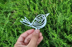 Miniature Bird SVG Cut File Papercut Template | Laser Cut Product Image 2