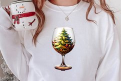 Christmas Wine Cup Sublimation Clipart Product Image 3