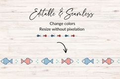 Seamless Nautical Fish Border SVG Product Image 2