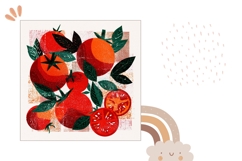 Cartoon Tomato Pillow Template, Kitchen Pillow Case Design Product Image 2