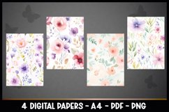 4 Digital Papers Vintage Florals I Vintage Theme Product Image 2