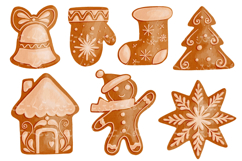 A set of Christmas gingerbread cookies. Product Image 1