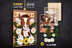 Cow Frame SVG laser cut file for Glowforge Product Image 2