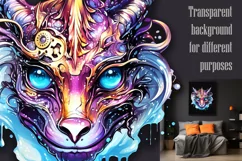Watercolor Fantasy Dragon design, transparent PNG/JPEG 300dp Product Image 2