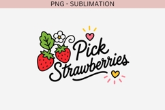 Pick Strawberries PNG | Summer Strawberry Clipart, Berry Product Image 2