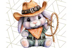Halloween Bunny Clipart, Cute Bunnies in Costumes PNG Product Image 2