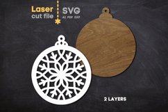 Christmas Ornament SVG laser cut file for Glowforge Product Image 3