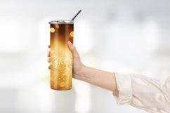 Golden Glitter Paper Tumbler Wrap Design Product Image 2