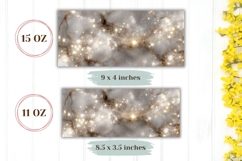White Marble Mug Wrap, Glitter Mug Template, Nature Mug PNG Product Image 2