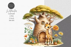 Giraffe clipart, Animals house clipart, Cute animals Product Image 1