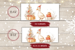 Cartoon Christmas Duck Mug Design, Christmas Mug Wrap Product Image 2