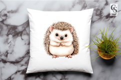 Watercolor Cute Hedgehog Clipart Sublimation PNG Product Image 2