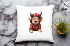 Cute Devil Puppy Dog Clipart Sublimation PNG Product Image 2