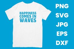 Blue Happiness Comes In Waves Summer Waves Lovers SVG Product Image 2