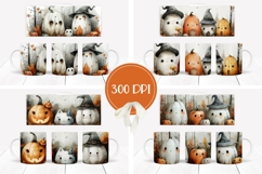 Halloween Pumpkins Mug, Fall Mug Sublimation Designs Product Image 2