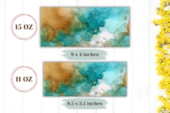 Abstract Mug Wrap, Watercolor Blue Mug Design, Art Mug Product Image 2