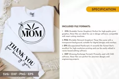 Mom SVG - Mother's Day Sleeve T shirt Design Product Image 2