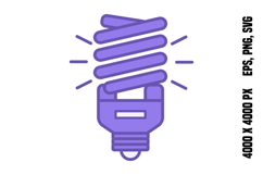 Purple Light Bulb Icon Product Image 1