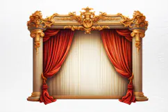 Vintage Christmas Cinema Clipart PNG Product Image 2