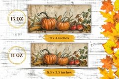 Vintage Fall Mug Template, Harvest Pumpkin Mug PNG Product Image 2