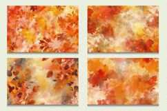 Abstract Fall Watercolor Cutting Boards sublimation Design Product Image 2
