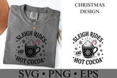 Sleigh rides and hot cocoa Svg | Christmas svg | Shirt Svg Product Image 3
