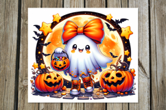 Funny ghost | Cute Halloween Skinny tumbler sublimation Product Image 2