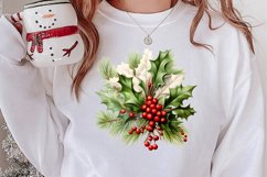 Winter Christmas Greenery Clipart, Christmas Greenery Clipar Product Image 2