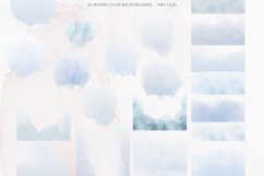 Blue Watercolor Overlays, Soft Watercolor Backgrounds Product Image 2