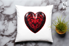 Gothic Dark Ornate Heart Clipart Sublimation PNG Product Image 2