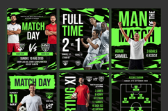 Green Contrast Soccer Football Social Media Product Image 2