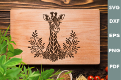 Giraffe Design, Cutting board, Laser cut, Cricut svg Product Image 1