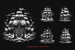 10 Bundle Dark Art Pirates Ship Boat Sail Sea Ghost Skull Product Image 3
