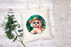 Summer Poodle Illustration, Tropical White Poodle Dog PNG Product Image 2