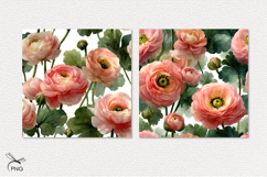 Watercolor floral digital paper, seamless pattern Product Image 2