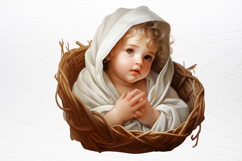 Christmas Baby Jesus Watercolor Clipart PNG Product Image 2