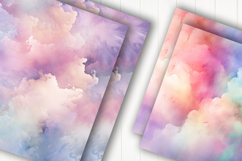Pastel Cloud Sky Digital Paper Product Image 2