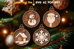 Christmas Tree Toys SVG laser cut files for Glowforge Product Image 2