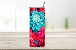 Red Floral Mirage Tumbler Wrap | Sublimation PNG design Product Image 2