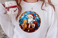 Stained Glass Painting Of Santa Clipart Sublimation Product Image 2