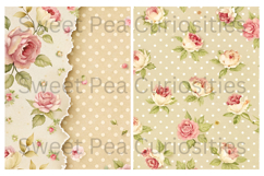 Flowers, Shabby Chic, Papers, Junk Journal Product Image 2