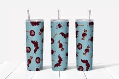 Halloween party gnomes Skinny tumbler wrap design Product Image 3
