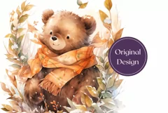 Winter Tumbler Wrap, Winter Teddy Bear Tumbler Sublimation Product Image 2