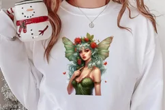 Fairy Christmas Sublimation Clipart, Fairy Christmas PNG Product Image 2