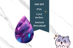 Abstract Teardrop Earring, Holographic Teardrop Sublimation Product Image 2