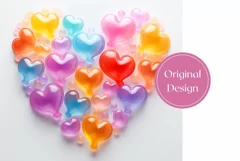 3d Crystal Heart Tumbler Design, Valentine's Day Tumbler Product Image 2