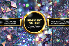 iridescent glitter Digital Papers - 04 variations Product Image 1