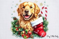 Christmas Retrievers Clipart Bundle PNG Product Image 5